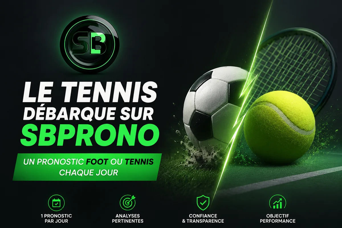 Le tennis débarque sur Sbprono : un pronostic foot ou tennis chaque jour