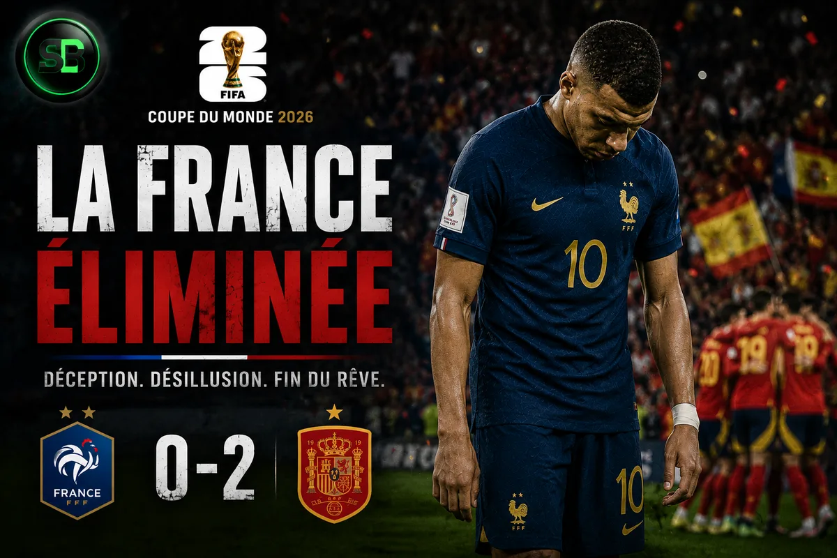 Désillusion pour les Bleus : la France éliminée par l’Espagne, le rêve de Mondial s’effondre
